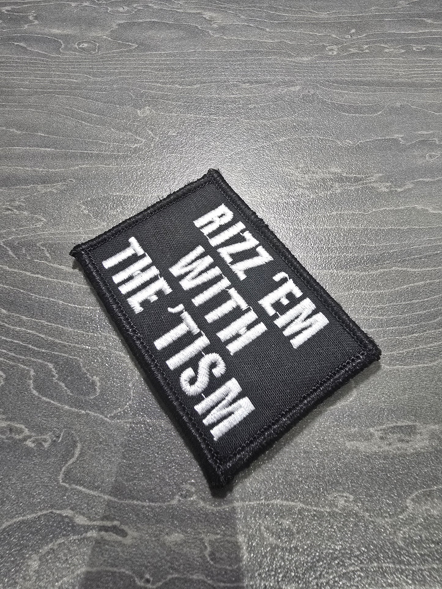 Rizz Em With The 'Tism Patch | Live Preview | Funny Autism Neurodivergent Morale Patch – Velcro Backed | 2"x3" | 2"x4" | 3"x6"