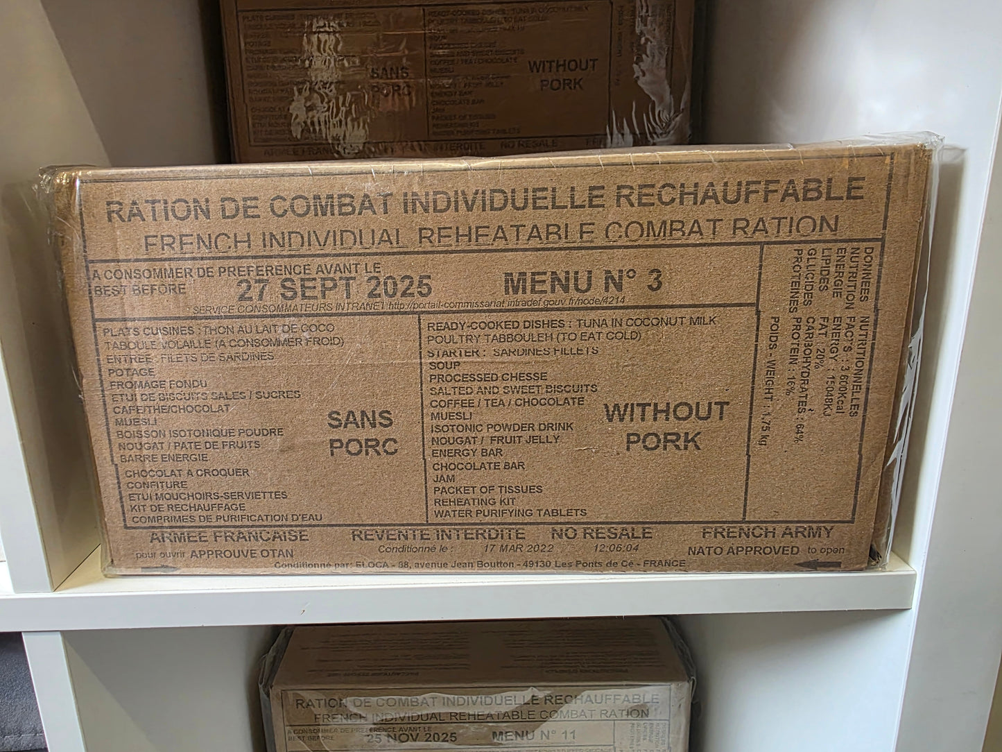 2025 French Military RCIR Ration Packs