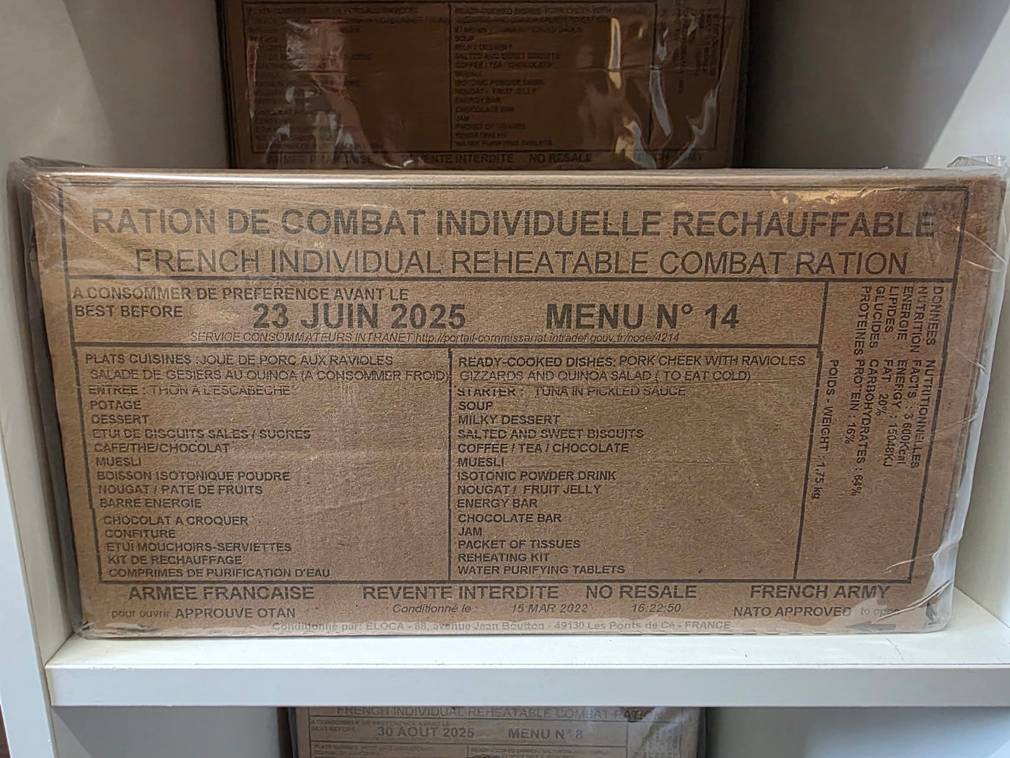 2025 French Military RCIR Ration Packs