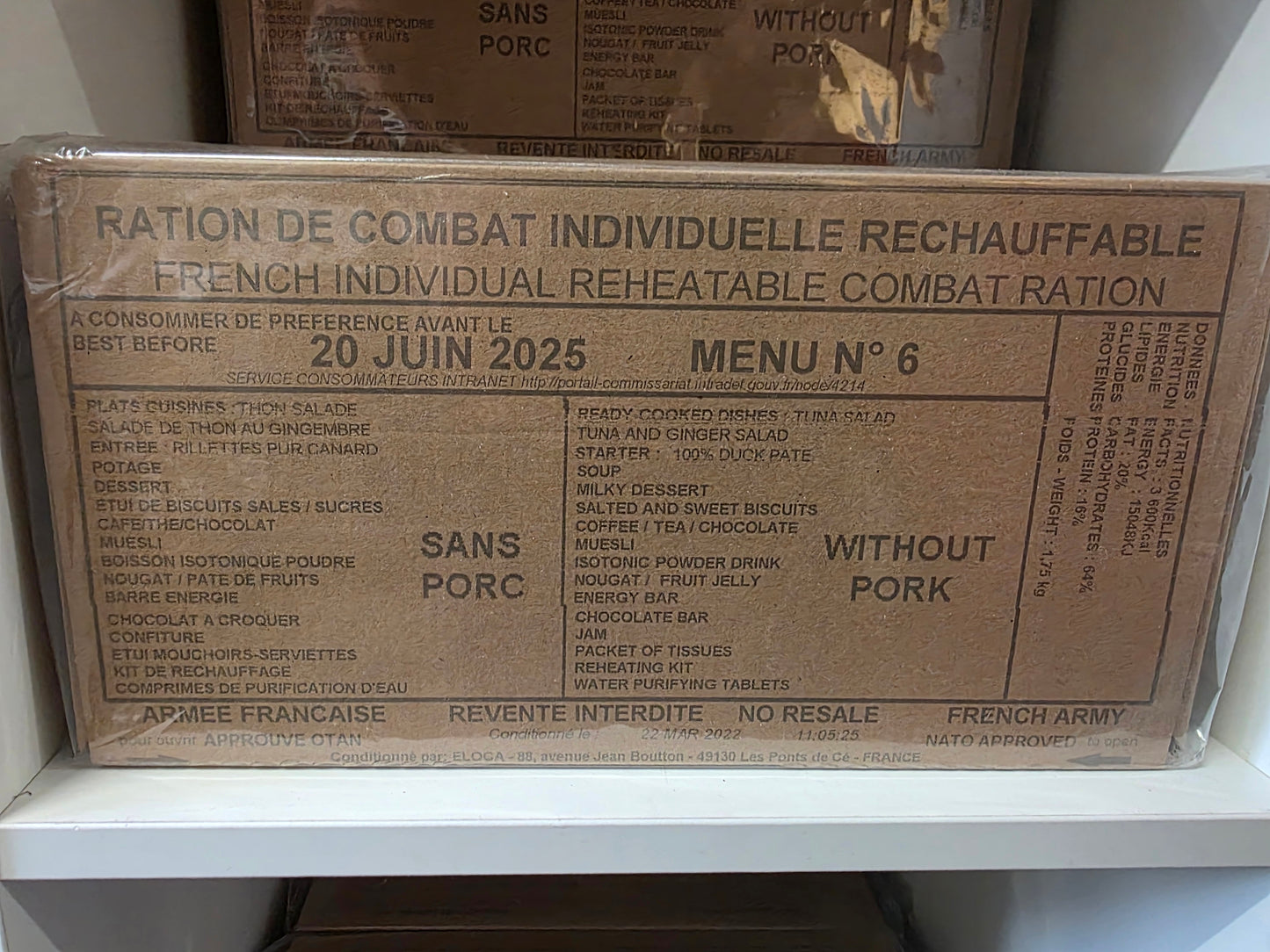 2025 French Military RCIR Ration Packs