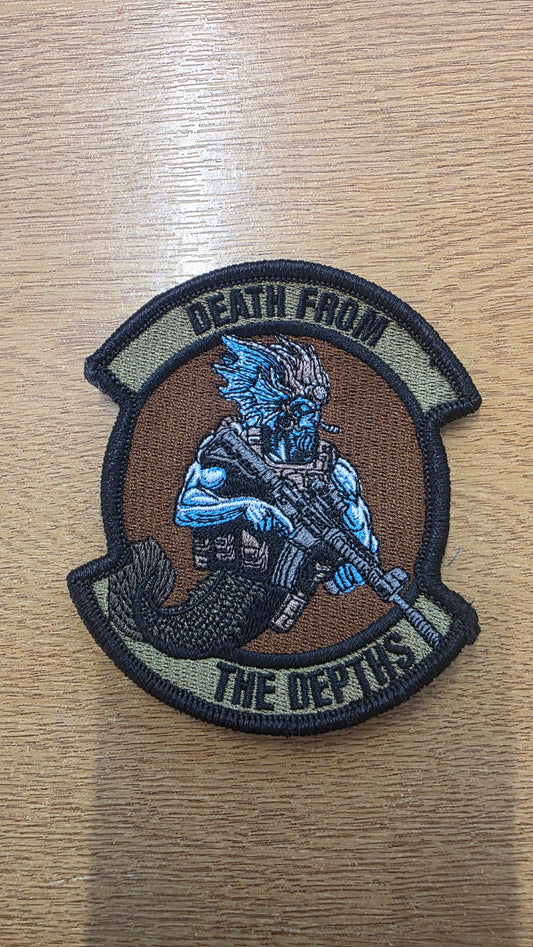 Death From The Depths Patch – Embroidered Tactical Velcro Morale Patch