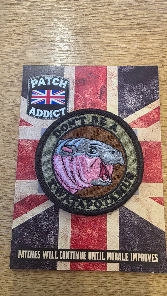 Don’t Be A Twatapotamus Morale Patch | Funny Hippo Tactical Patch