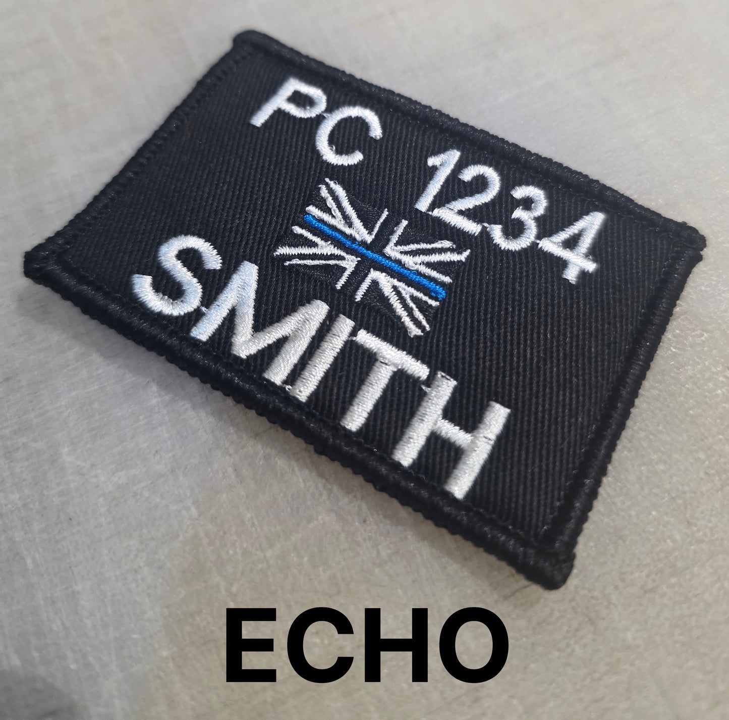 Custom 2" x 3" UK Police Name Patches | Rank, Number & Surname | Velcro ID