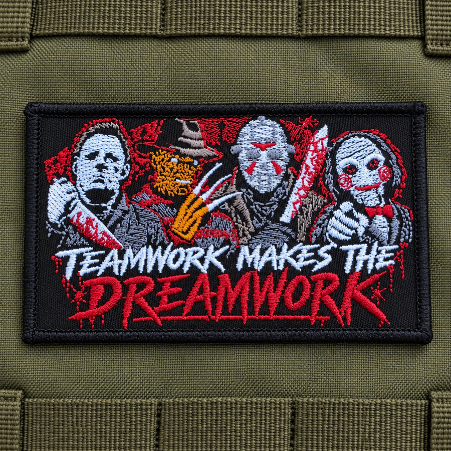 Teamwork Makes the Dreamwork Embroidered Morale Patch | Funny Tactical Patch