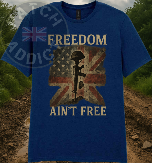Freedom Ain't Free Union Jack USA 12