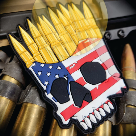 American Flag Freedom Fries - 3.75" PVC Patch