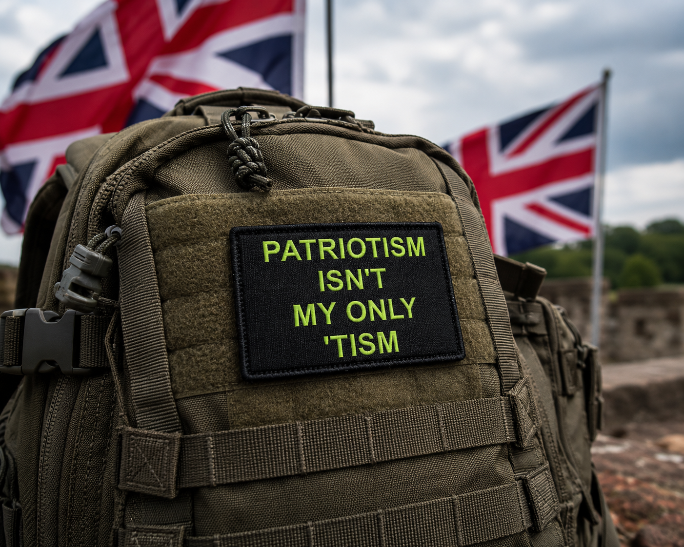 Patriotism Isn't My Only 'Tism | Live Preview | Funny Autism Neurodivergent Morale Patch – Velcro Backed | 2"x3" | 2"x4" | 3"x6"