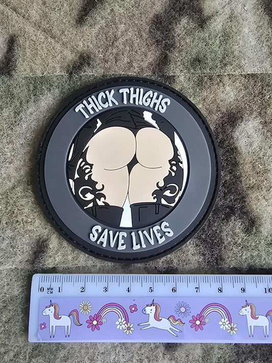 Thick Thighs Save Lives PVC Patch