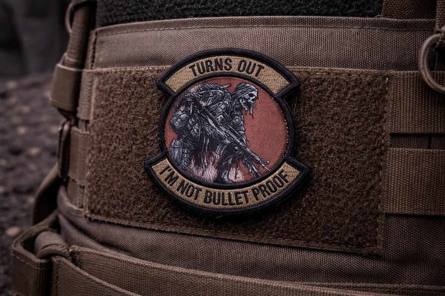 Turns Out I’m Not Bullet Proof Patch – Embroidered & Sublimated Tactical Velcro Patch