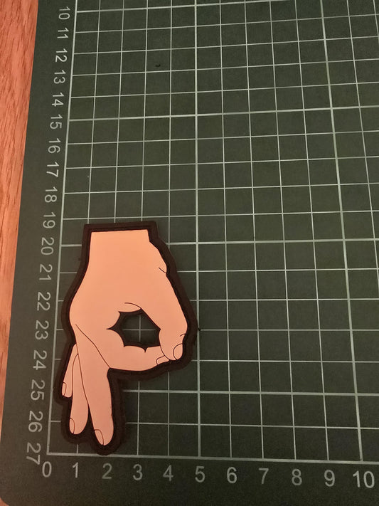 OK Gesture Circle Game PVC Patch