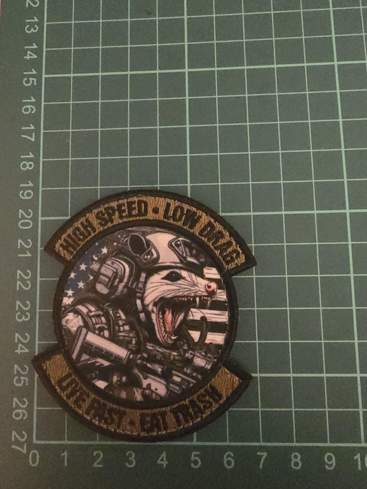 High Speed Low Drag Live Fast Eat Trash Patch