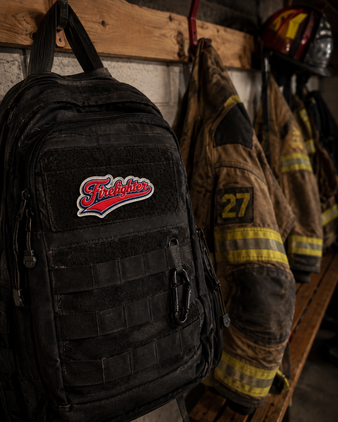 Firefighter Major League PVC Morale Patch | Fire & Rescue Hook & Loop Patch