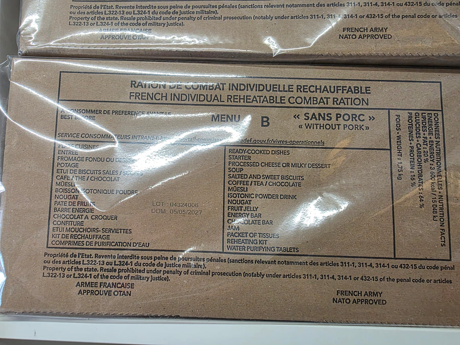 **NEW** 2027 French Military RCIR Ration Packs