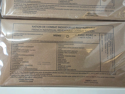 **NEW** 2027 French Military RCIR Ration Packs