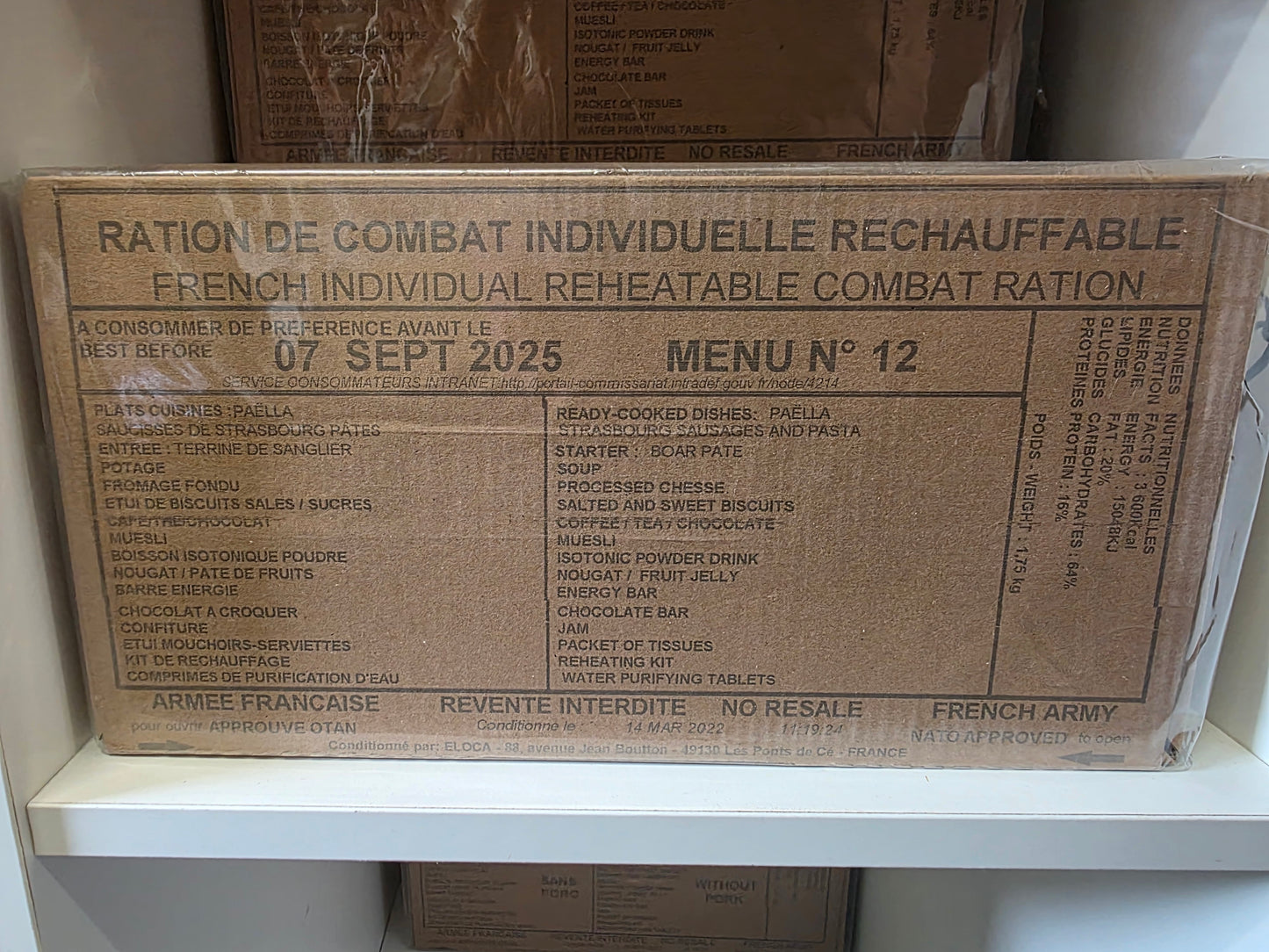 2025 French Military RCIR Ration Packs