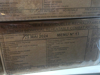 2024 (Past Best Before) French Military RCIR Ration Packs