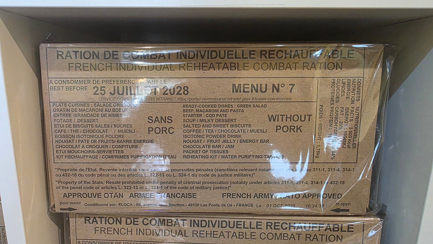 French RCIR Military Ration (2028 Date) | Genuine French Army Combat Ration