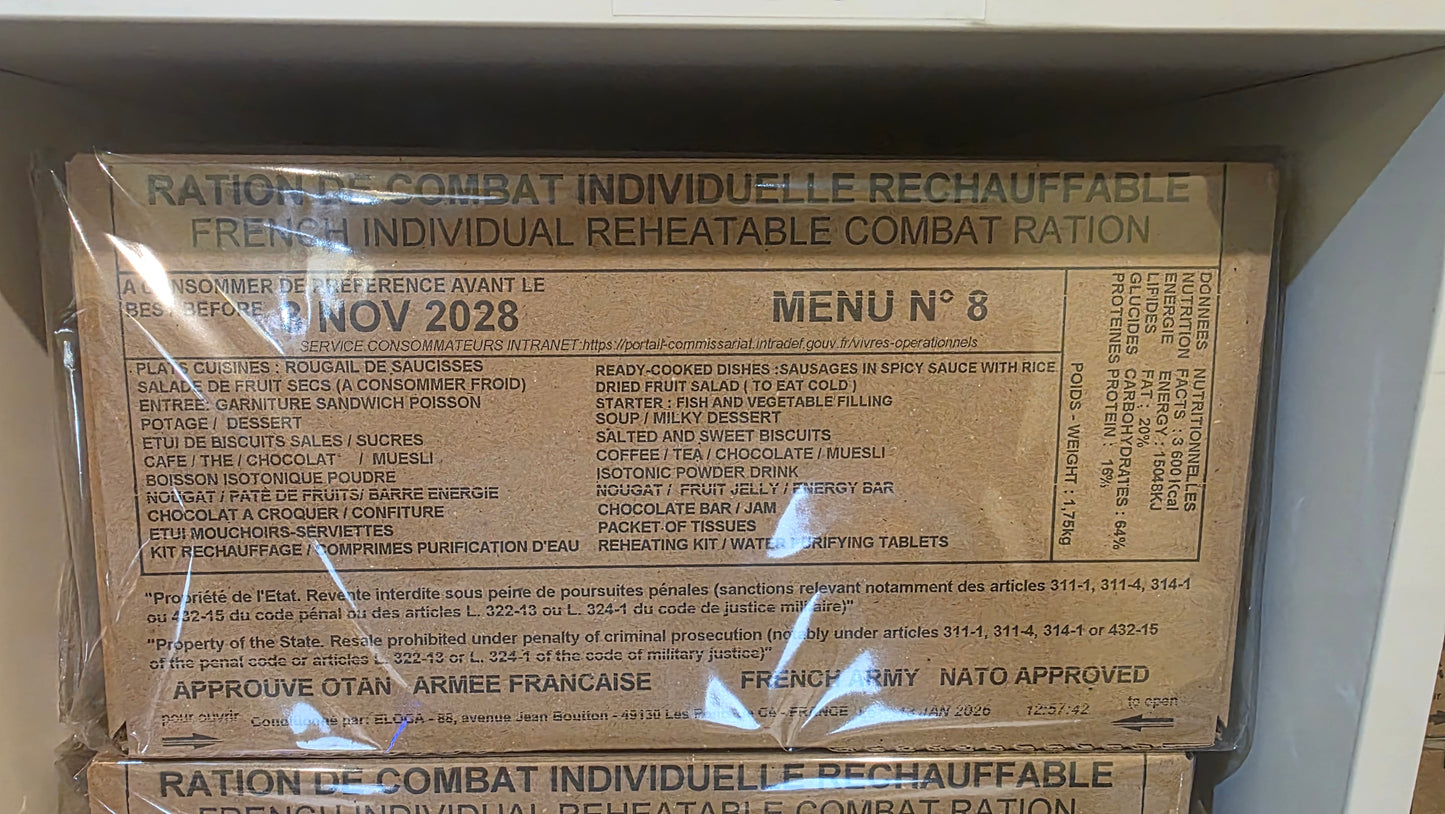 French RCIR Military Ration (2028 Date) | Genuine French Army Combat Ration