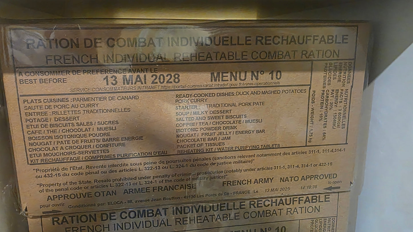 French RCIR Military Ration (2028 Date) | Genuine French Army Combat Ration