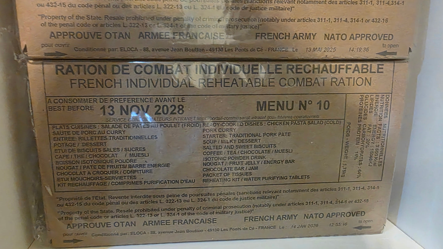 French RCIR Military Ration (2028 Date) | Genuine French Army Combat Ration