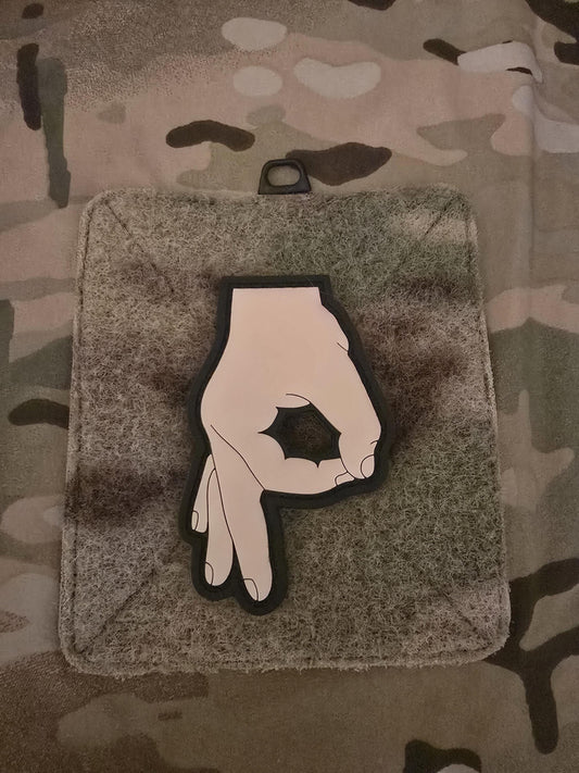 OK Gesture Circle Game PVC Patch