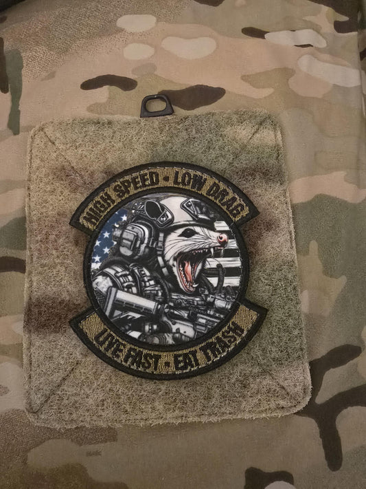 High Speed Low Drag Live Fast Eat Trash Patch