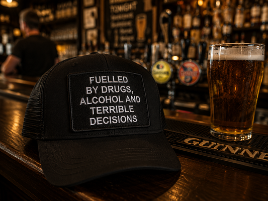 Fuelled By Drugs, Alcohol And Terrible Decisions | Live Preview | Funny Morale Patch 2"x3" | 2"x4" | 3"x6"