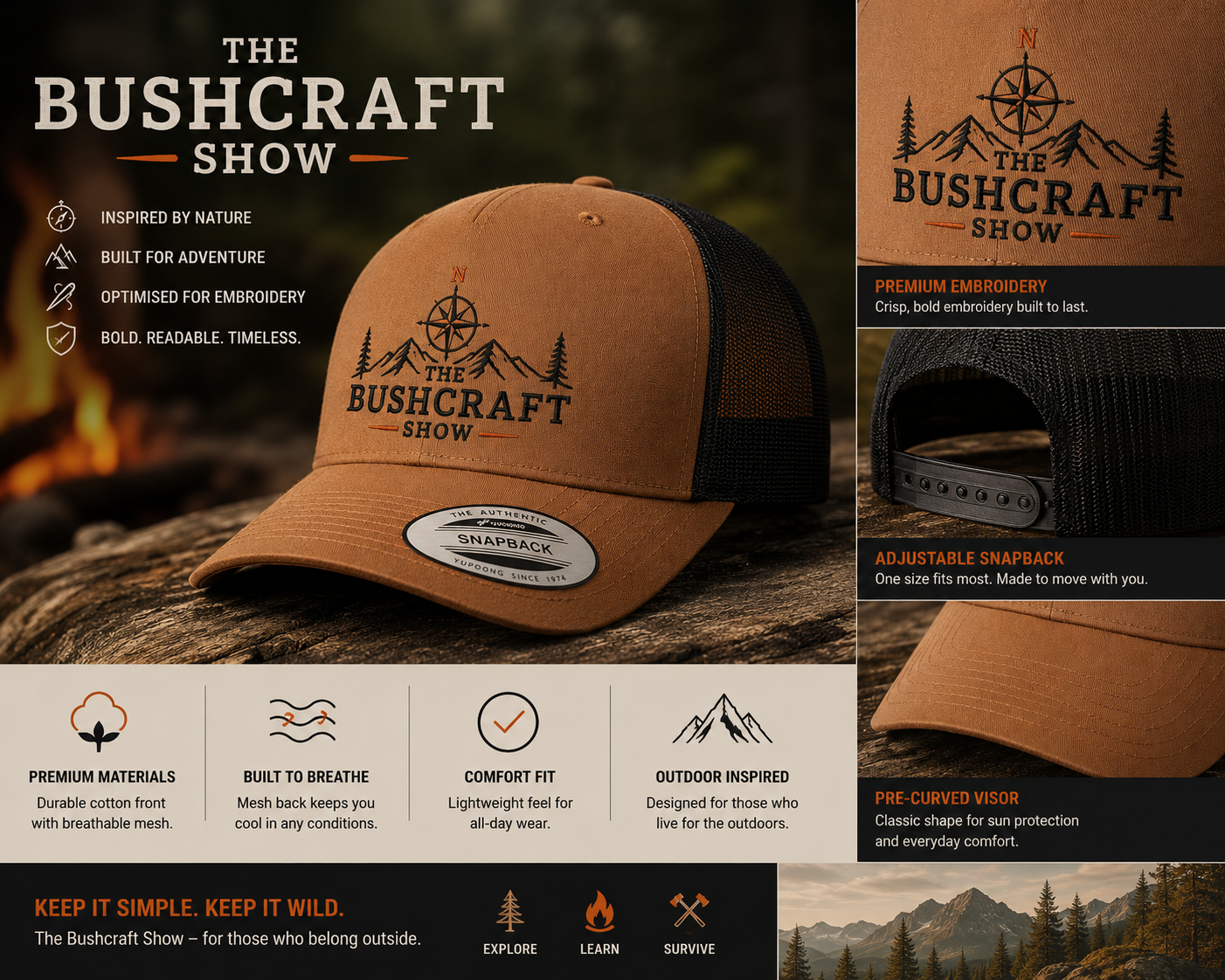 Official Bushcraft Show 2026 Trucker Cap – Limited Event Edition