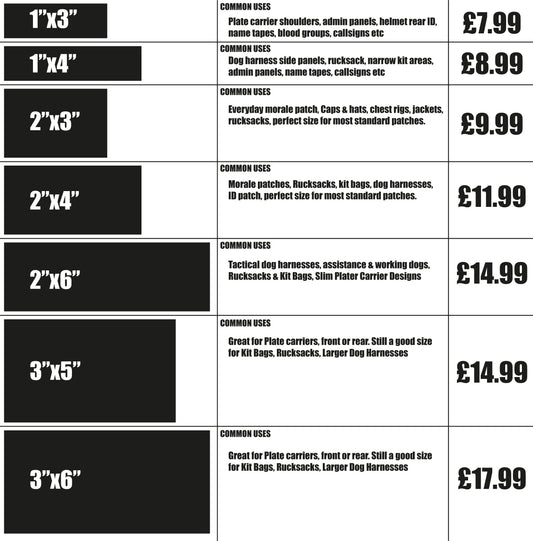 Custom Velcro Text Patch – Multiple Sizes | Embroidered Name & Morale Patch