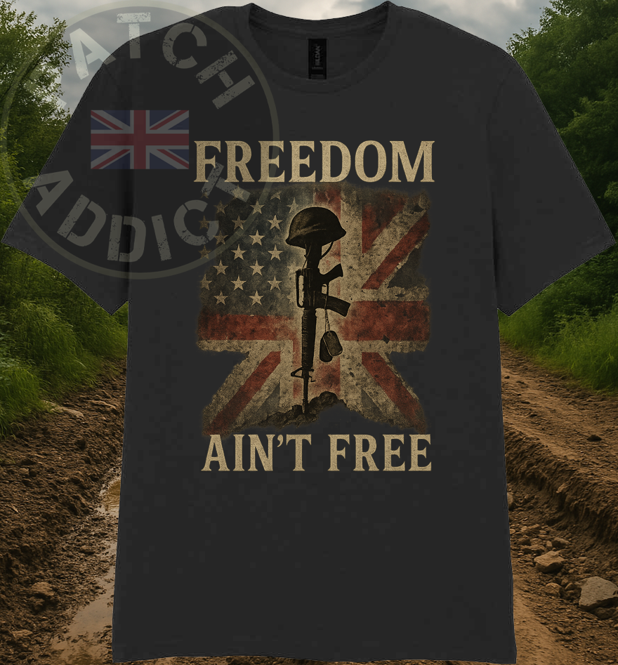 Freedom Ain't Free Union Jack USA 12