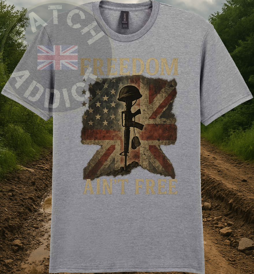 Freedom Ain't Free Union Jack USA 12