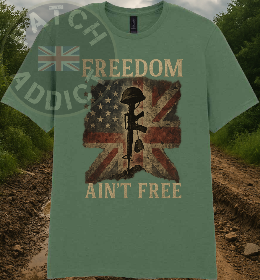 Freedom Ain't Free Union Jack USA 12