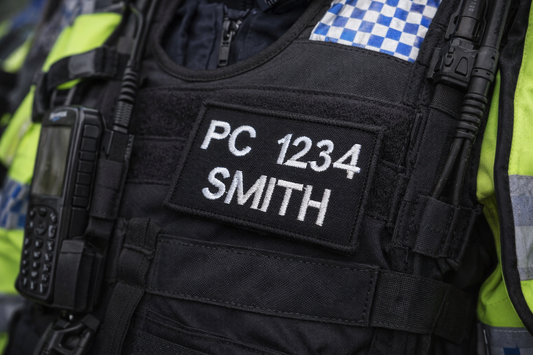 Custom 2" x 3" UK Police Name Patches | Rank, Number & Surname | Velcro ID