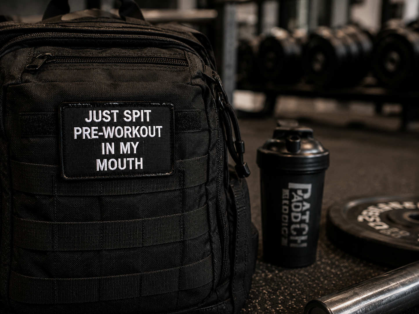 Just Spit The Pre-Workout In My Mouth | Live Preview | 2"x3" | 2" x4" | 3"x6" Tactical Morale Velcro Patch UK
