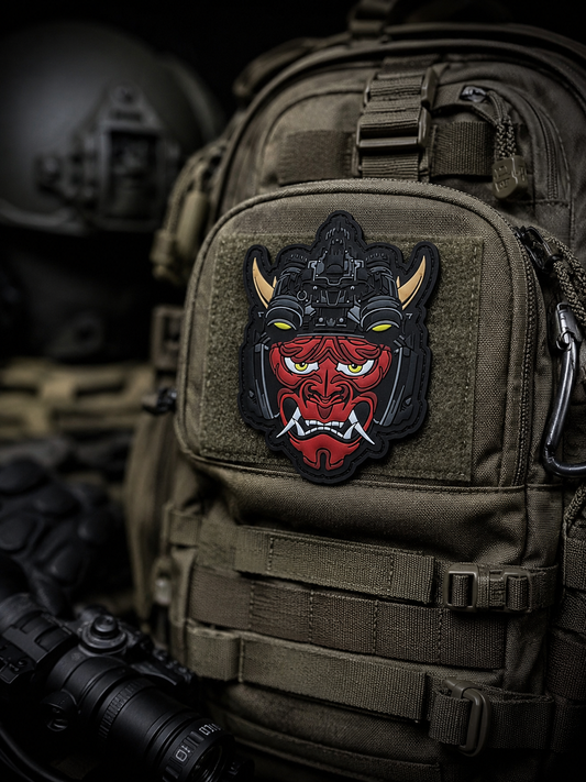Tactical Oni Samurai PVC Patch |10cm Hook & Loop Morale Patch