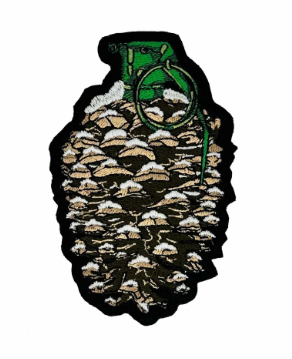 Pinecone Grenade - Embroidered- 4 inch Patch