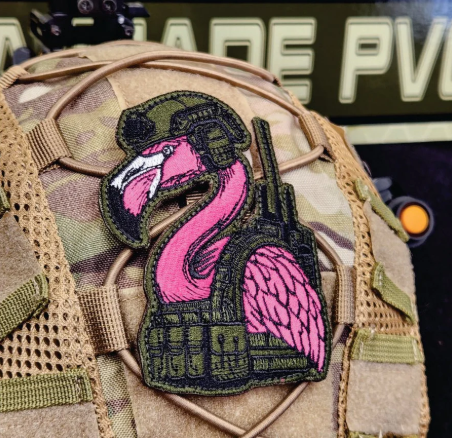 Tactical Flamingo - 4" Embroidered Patch