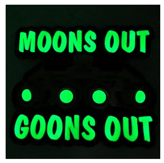 Moons Out Goons Out  | Glow In The Dark PVC Patch