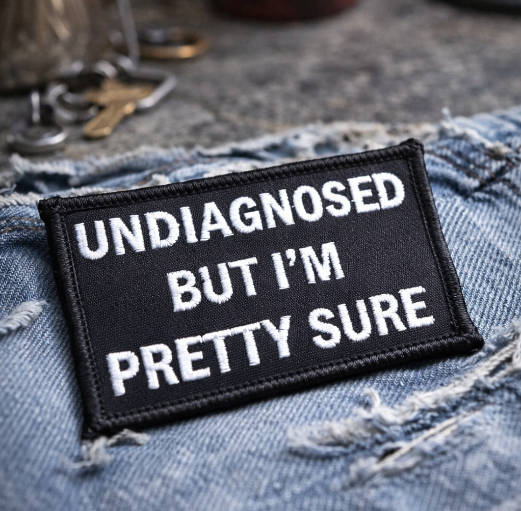 “Undiagnosed But I’m Pretty Sure” Morale Patch | Live Preview | 2" x 3" Funny Tactical Patch