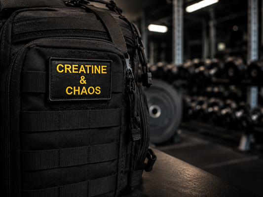 Creatine & Chaos | Live Preview | 2"x3" | 2" x4" | 3"x6" Tactical Morale Velcro Patch UK