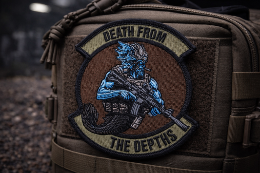 Death From The Depths Patch – Embroidered Tactical Velcro Morale Patch