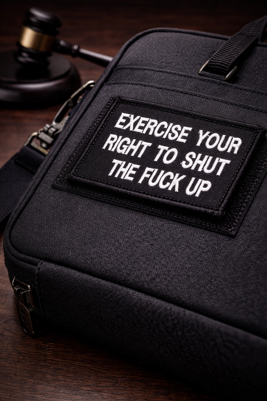 Exercise Your Right To Shut The F*** Up Patch | Live Preview | Funny Morale Patch | 2"x3" | 2"x4" | 3"x6"