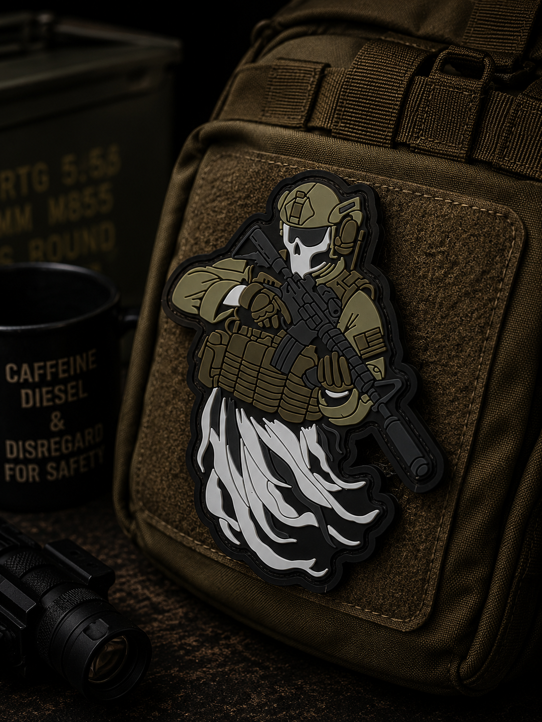 Grim Reaper Ghost Operator PVC Morale Patch – Tactical Spectre