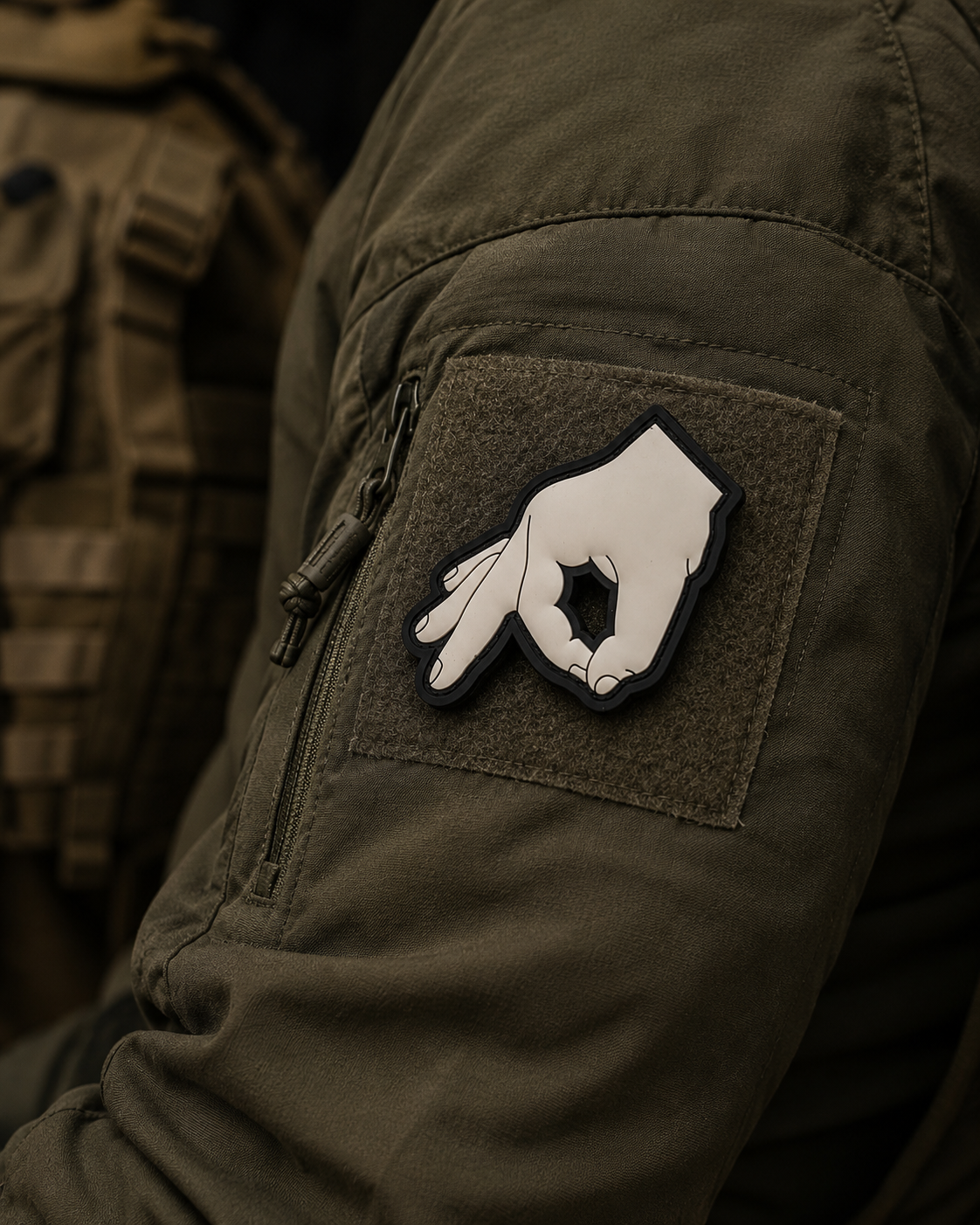 OK Gesture Circle Game PVC Patch
