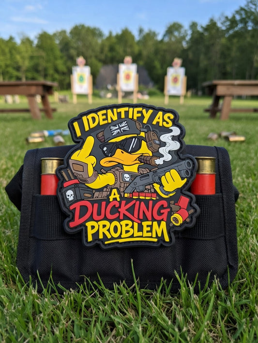 I Identify As A Ducking Problem Patch | Funny Tactical PVC Morale Patch | Military Humour Velcro Patch