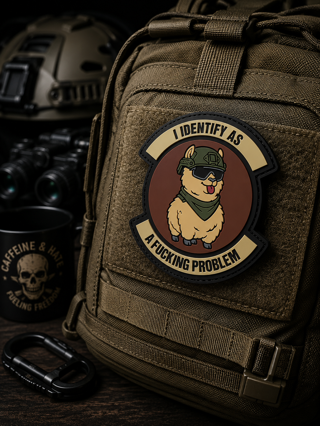 I Identify As A F*cking Problem | Tactical Llama Morale PVC Patch