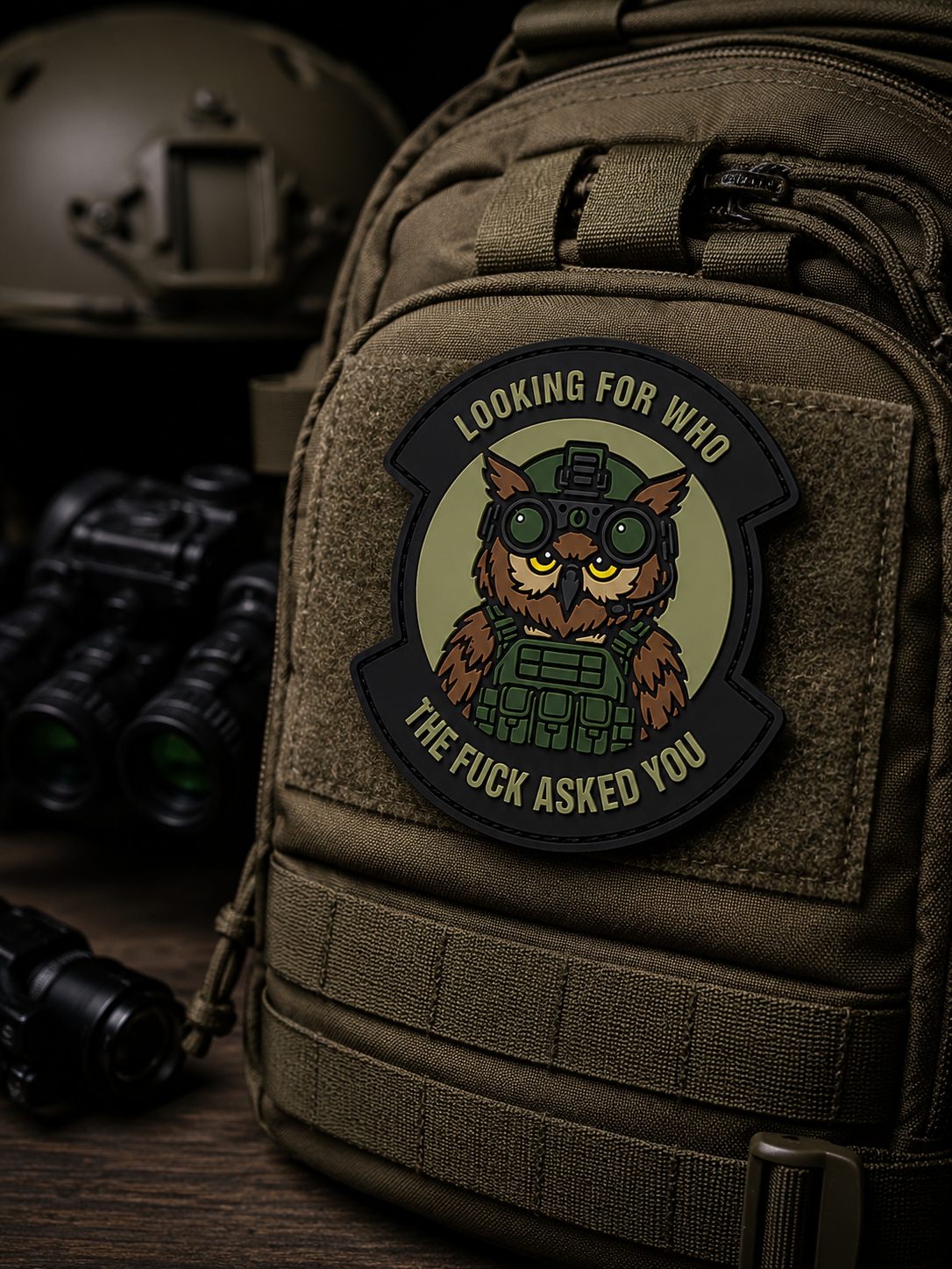 Looking For Who The F*ck Asked You | Tactical Owl PVC Morale Patch