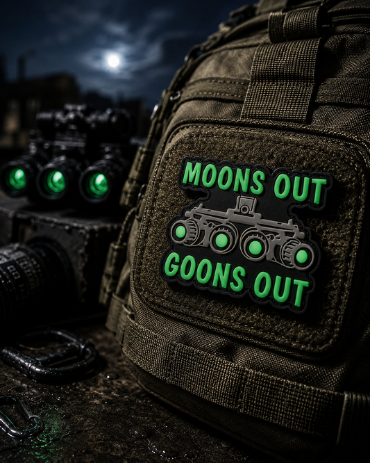 Moons Out Goons Out  | Glow In The Dark PVC Patch